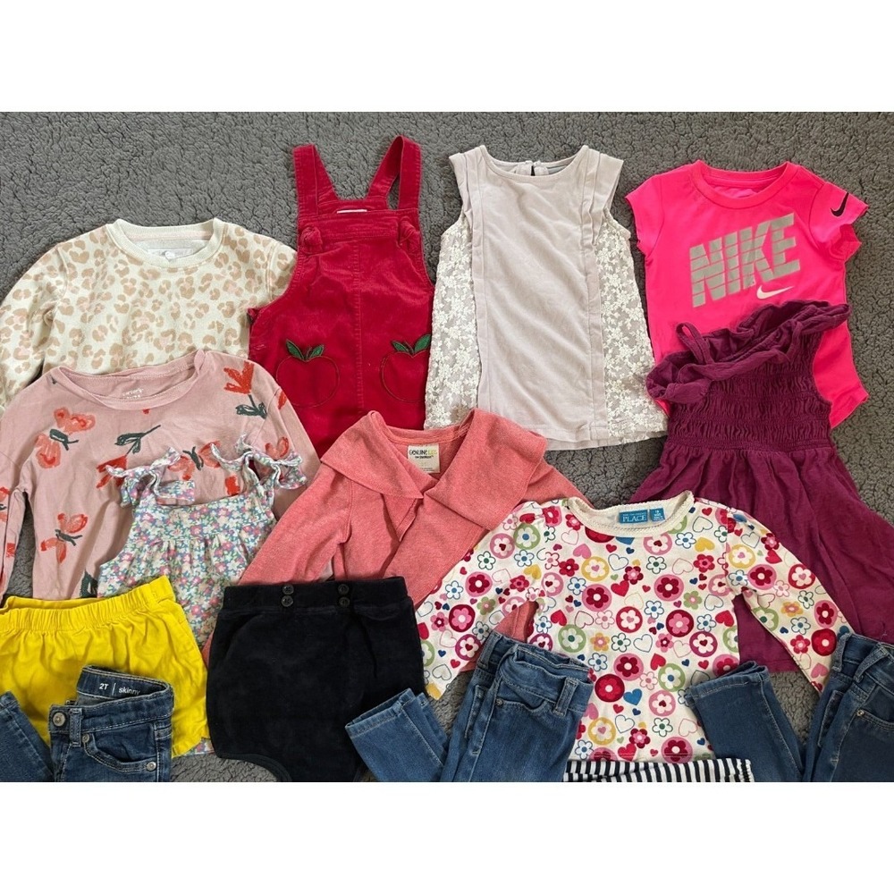 Girls 18M–2T Clothing Lot Nike OshKosh Cat & Jack Toddler Bundle